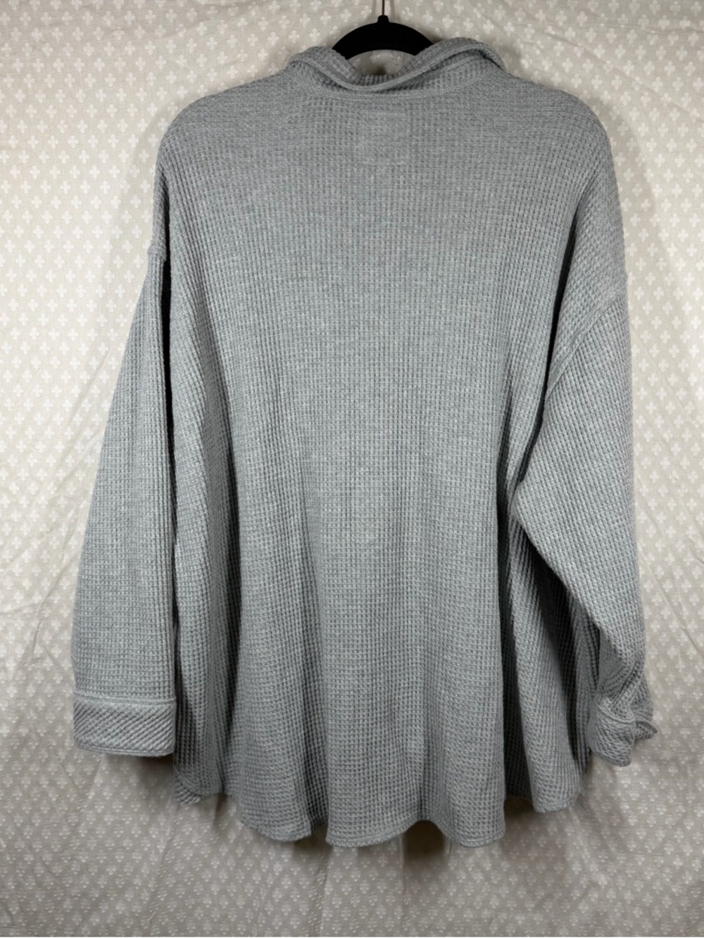 Aerie Grey Waffle Knit Lumberjane‎ Button Up Top - Picture 6 of 6